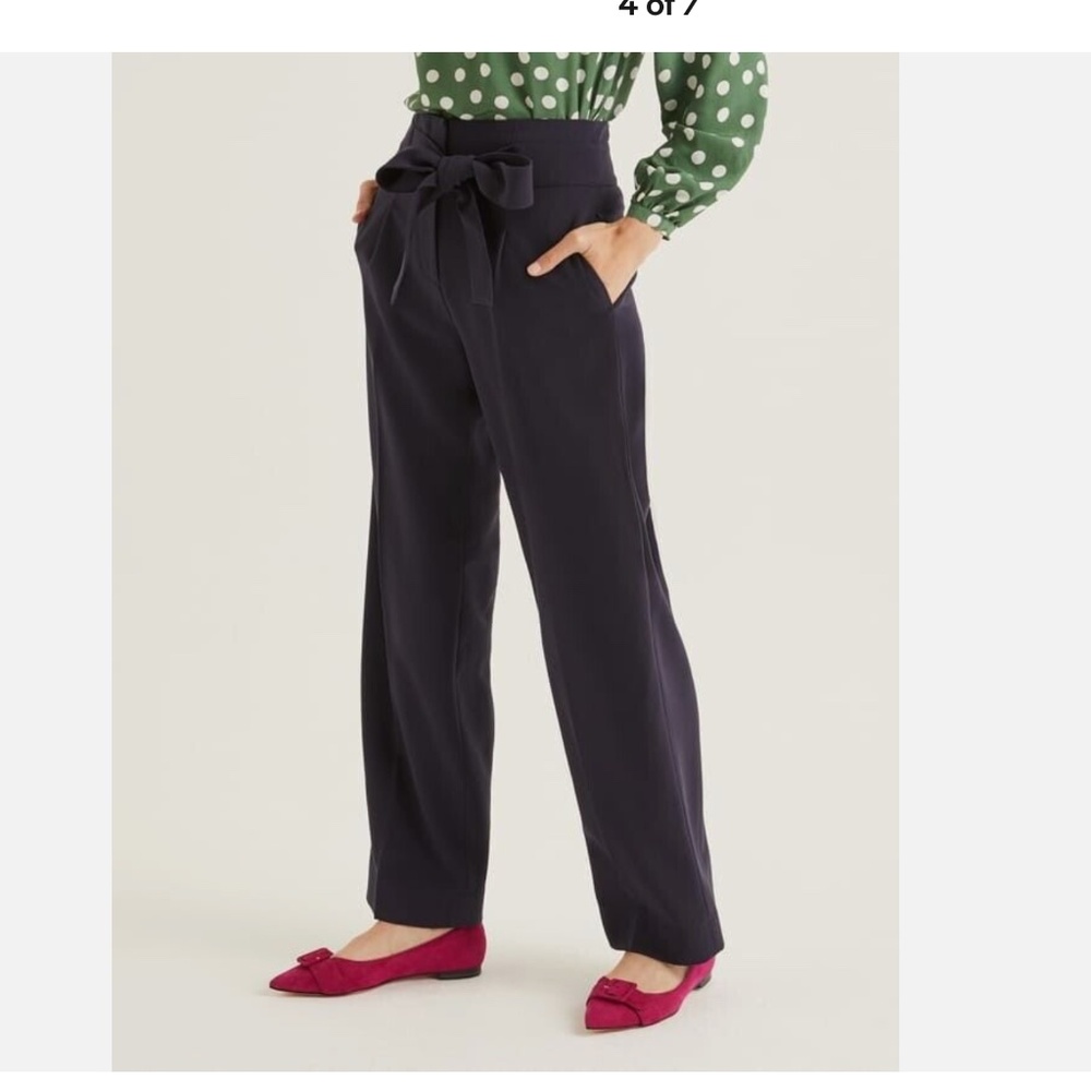 Boden Navy Ketton Wide Leg Pants